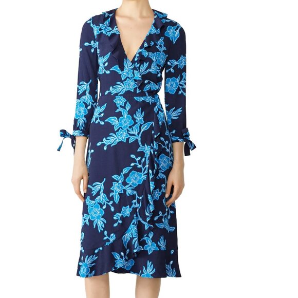 Draper James Geranium Floral Wrap Dress – Size 8 (Excellent Pre‑Owned) - Picture 1 of 11